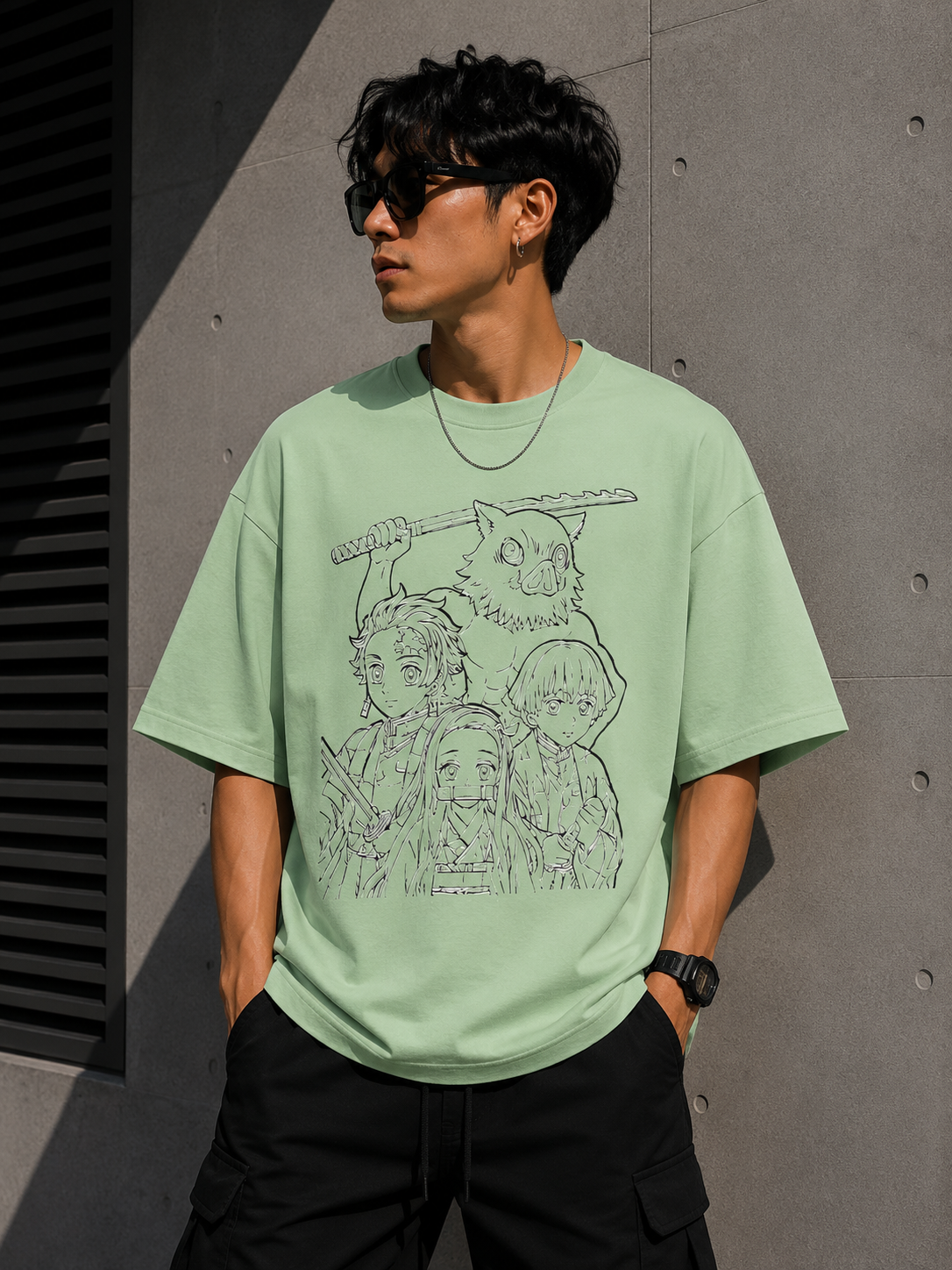 Oversized Tee X Demon Slayer