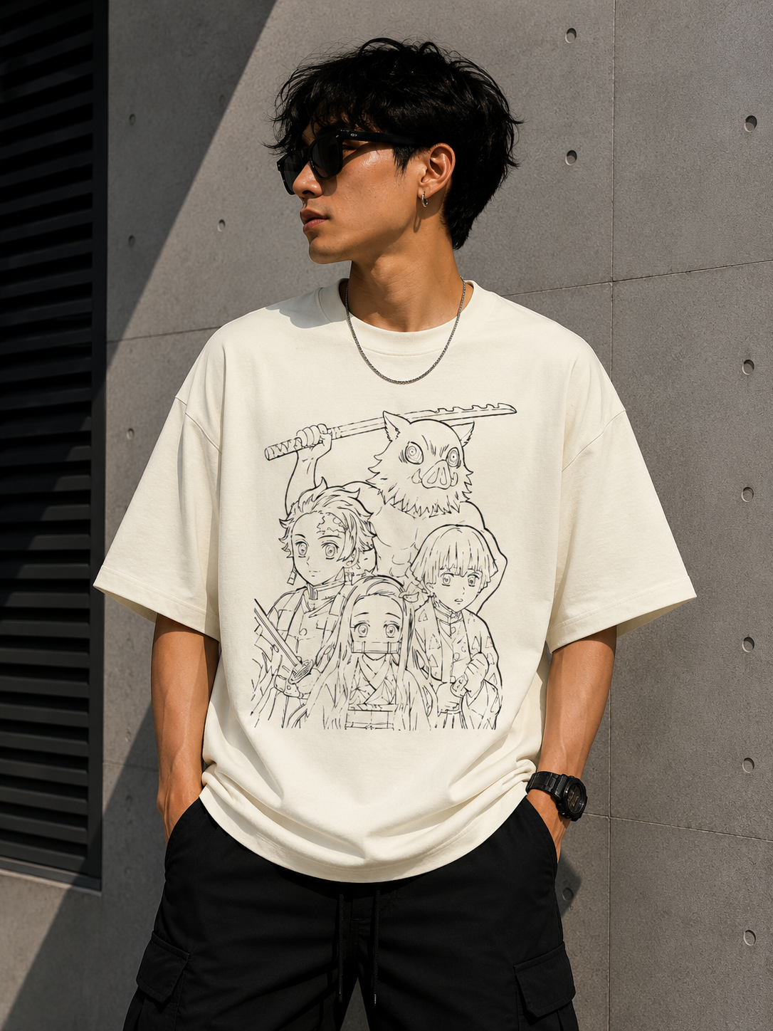 Oversized Tee X Demon Slayer