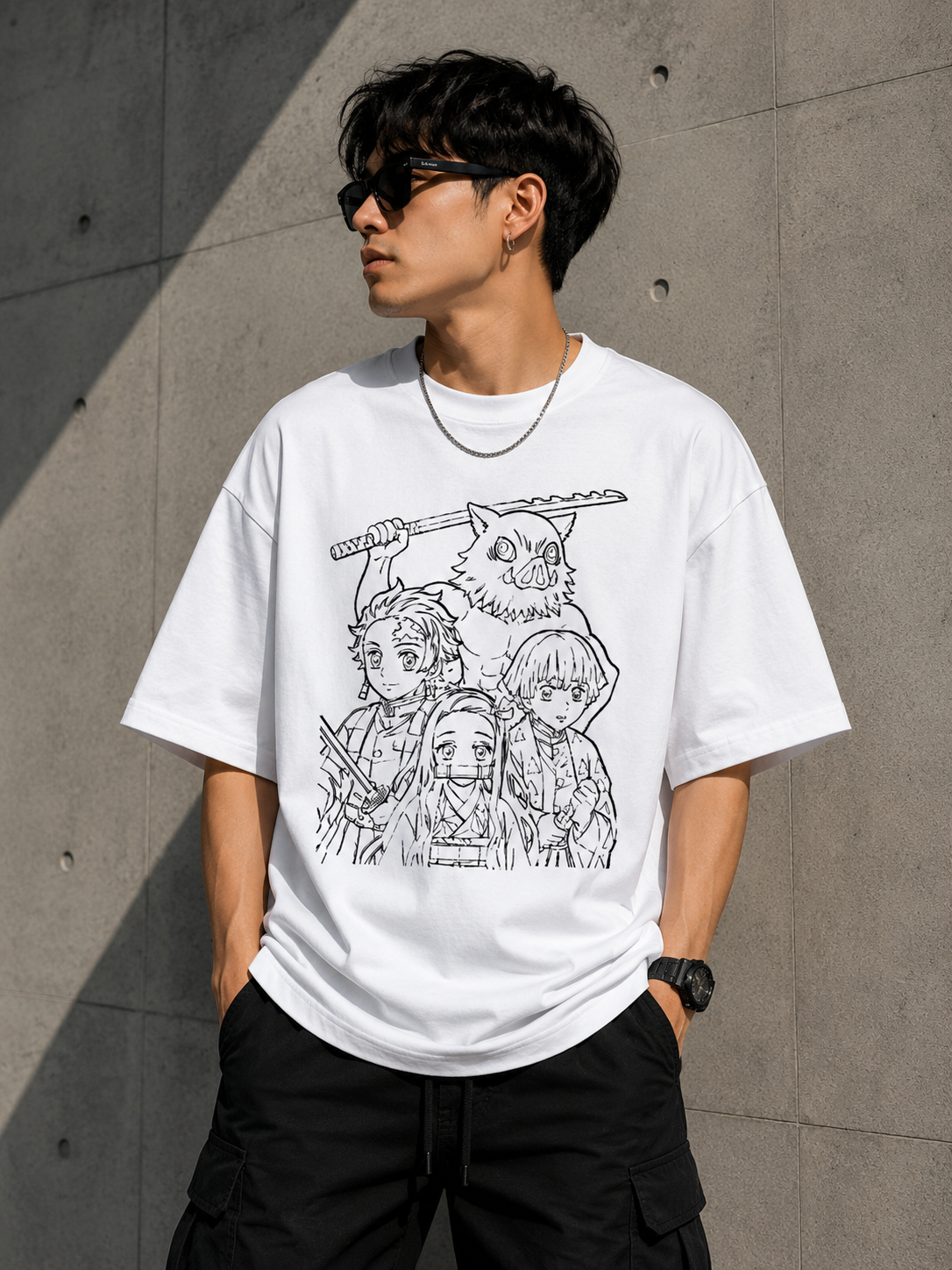 Oversized Tee X Demon Slayer