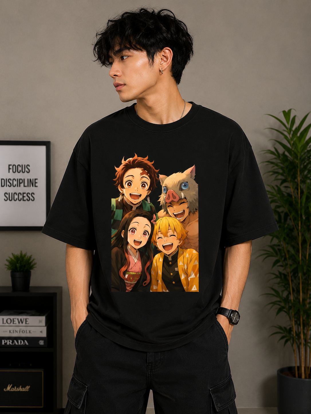 Oversized Tee X Demon Slayer