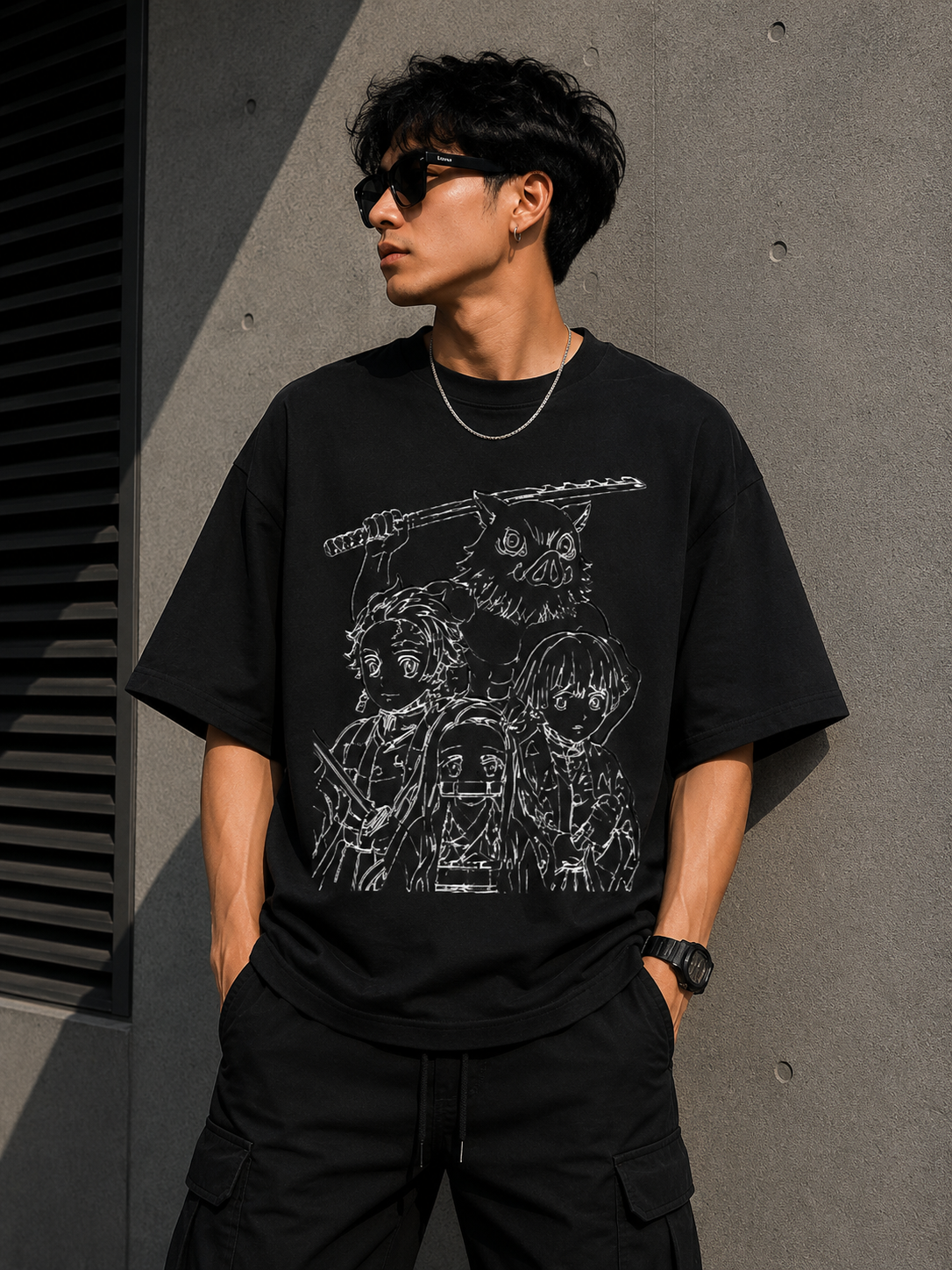 Oversized Tee X Demon Slayer