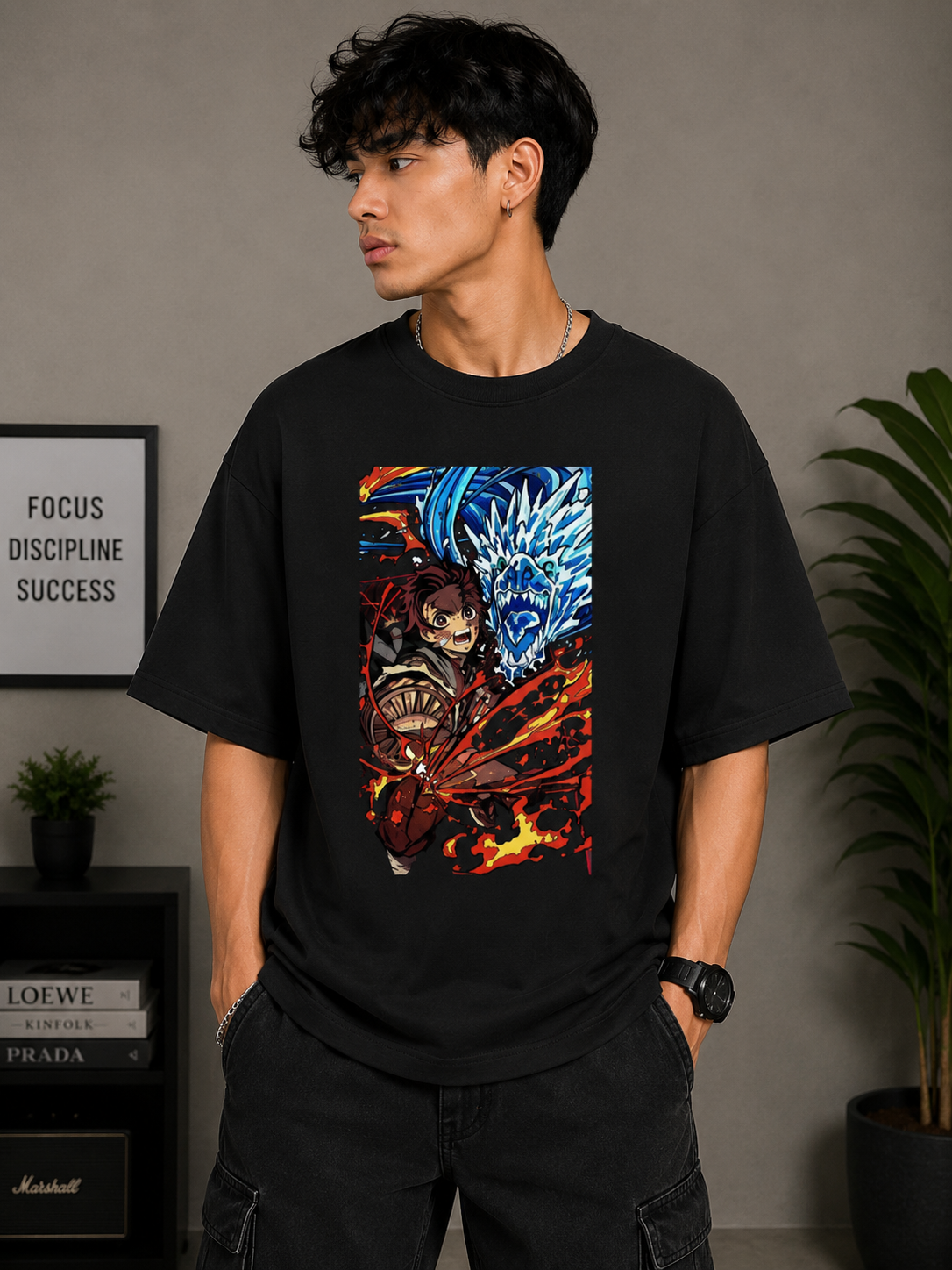 Oversized Tee X Demon Slayer