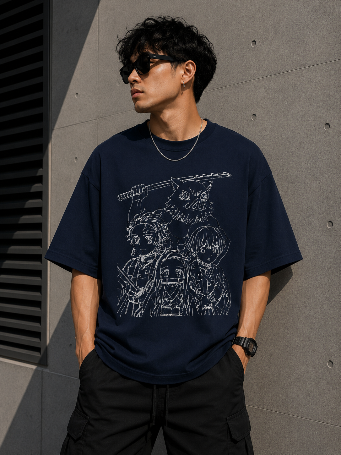 Oversized Tee X Demon Slayer