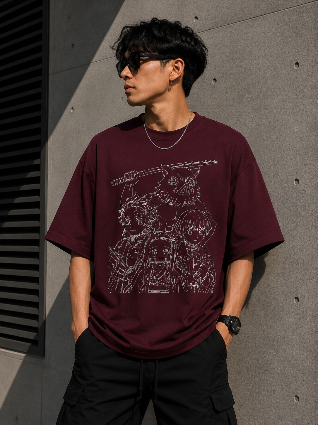 Oversized Tee X Demon Slayer