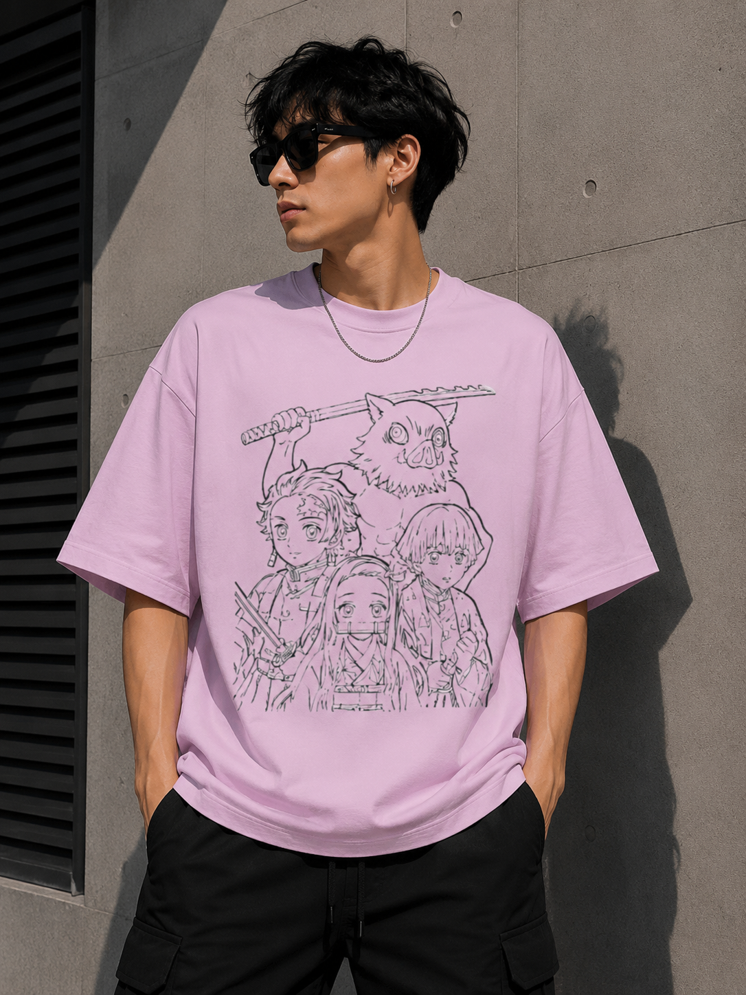 Oversized Tee X Demon Slayer