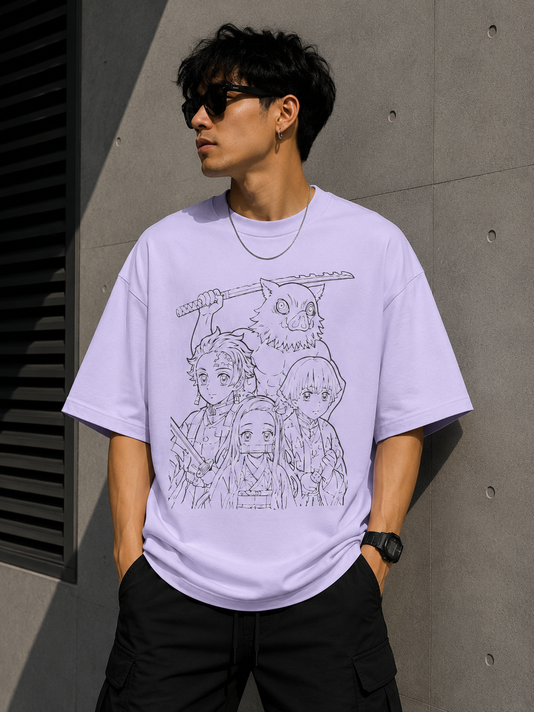 Oversized Tee X Demon Slayer