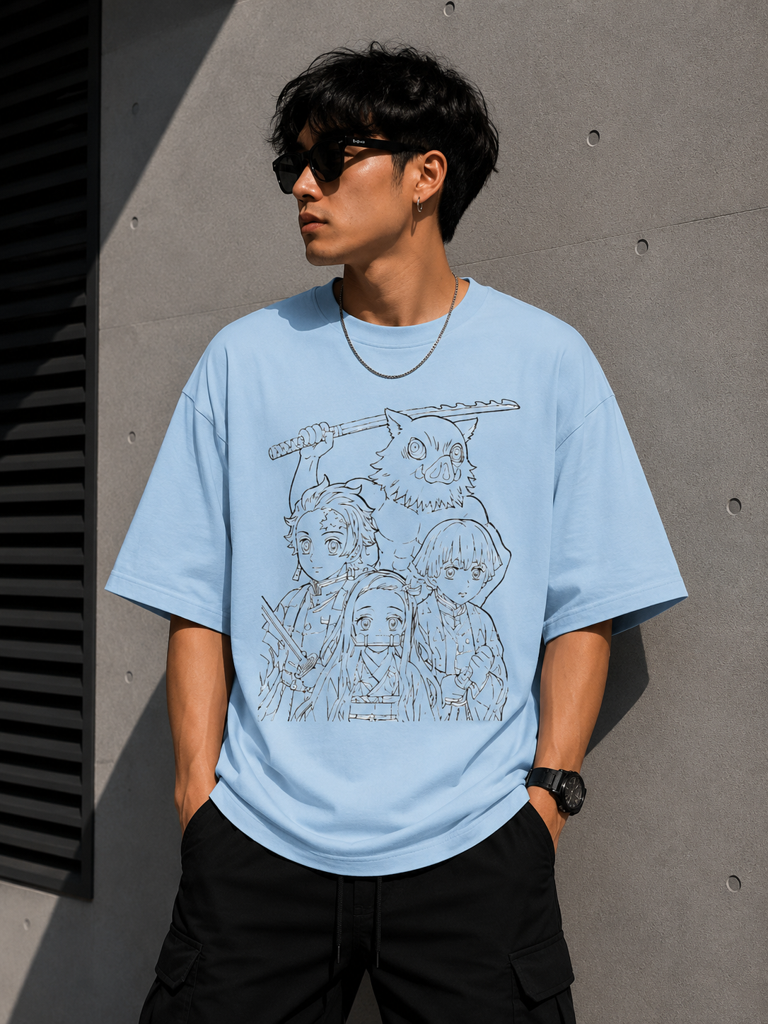 Oversized Tee X Demon Slayer