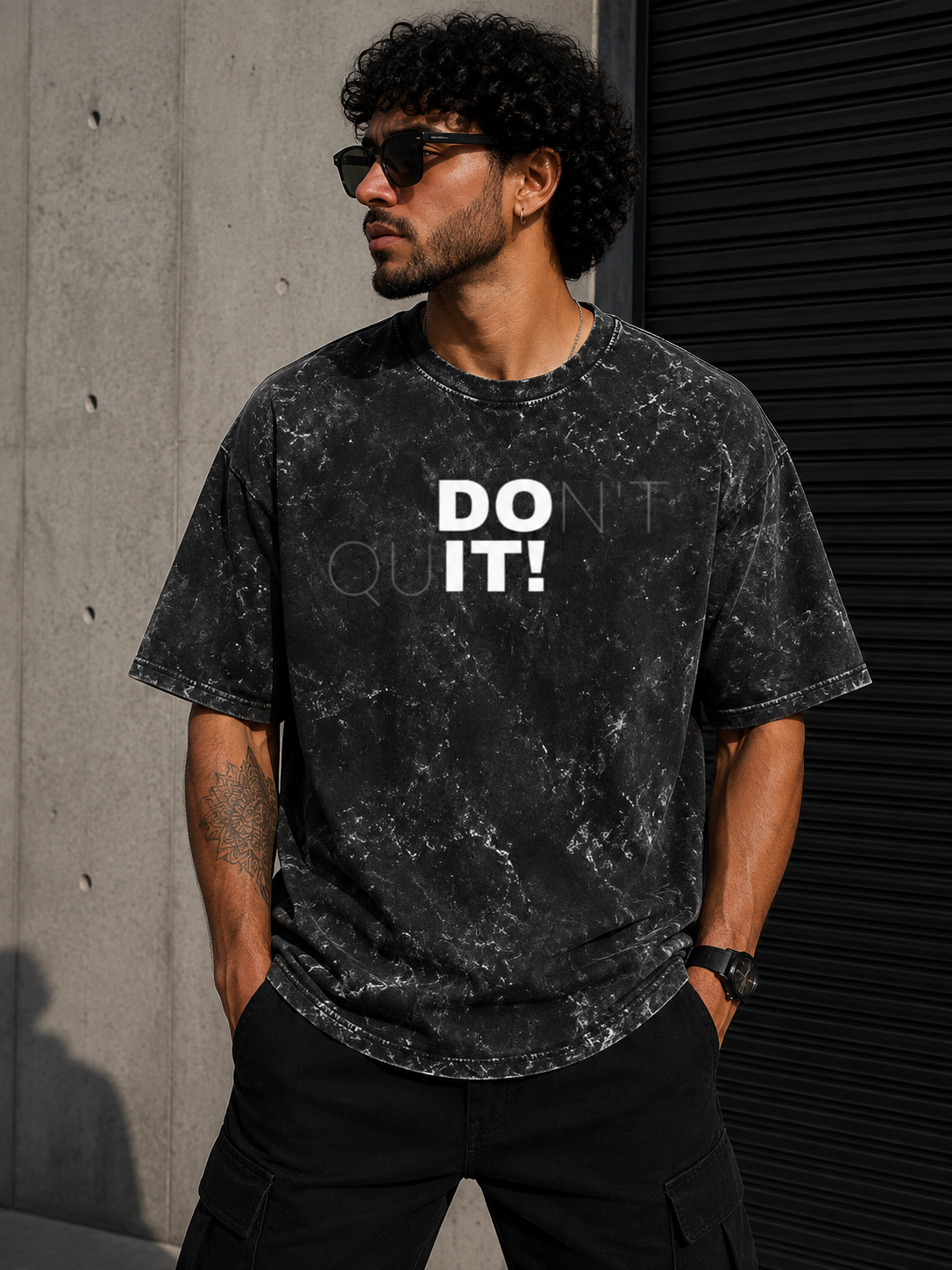 Acid Washed Oversized Tee | Q