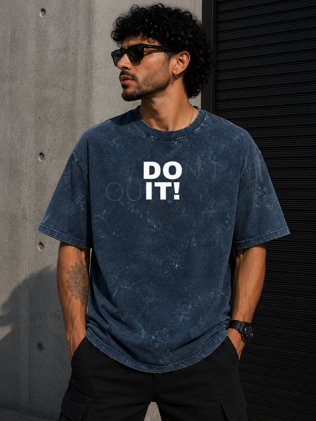 Acid Washed Oversized Tee | Q