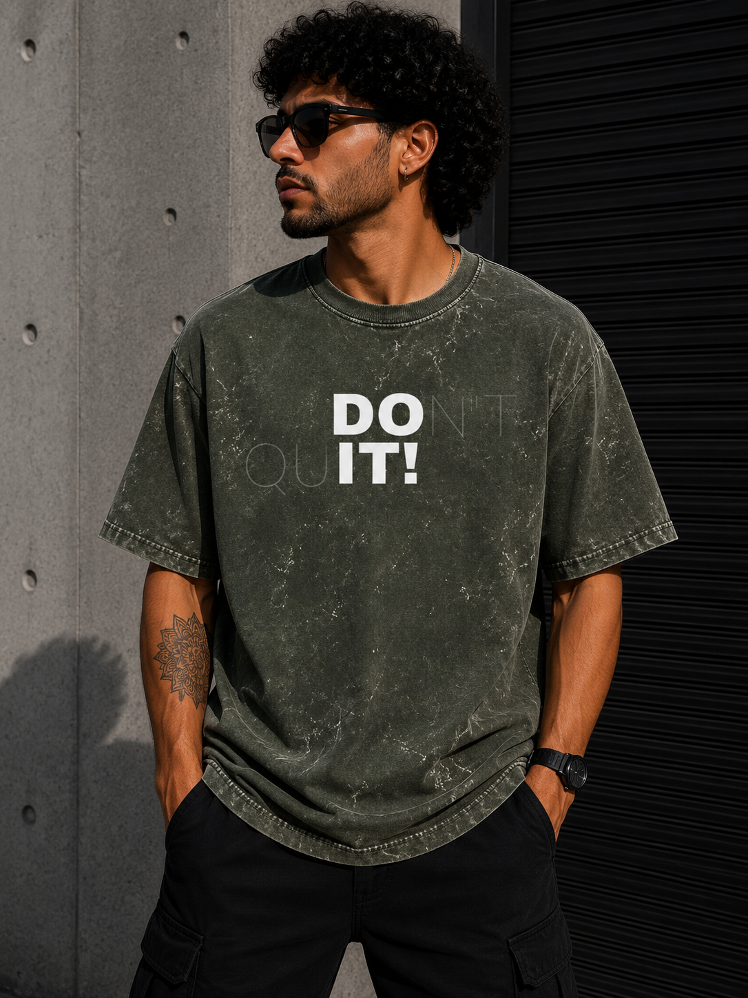 Acid Washed Oversized Tee | Q