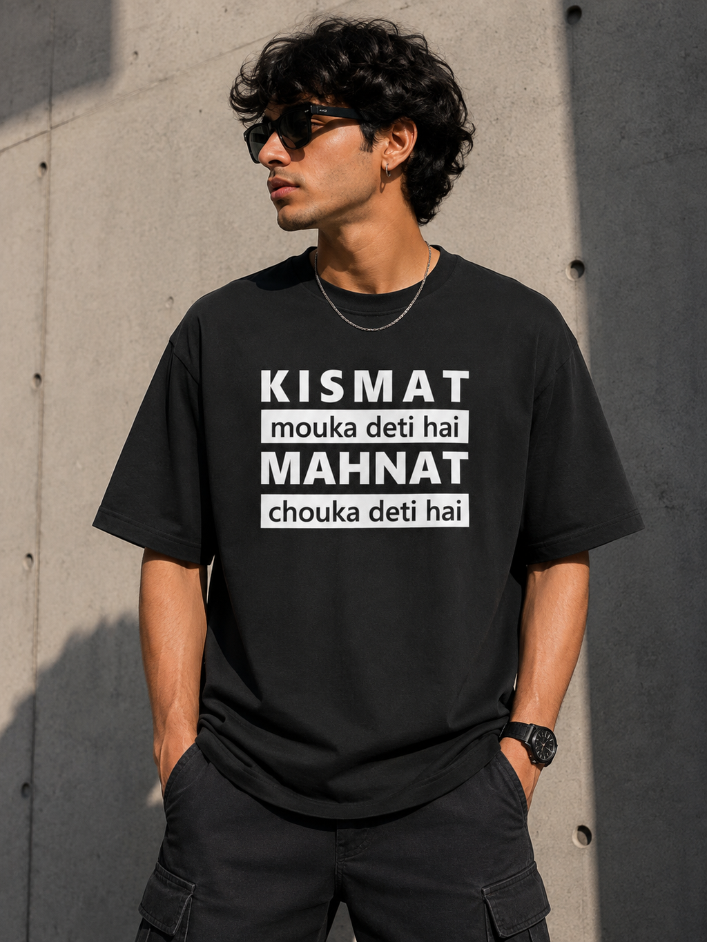 MEHNAT KA CHOUKA Oversized Tee