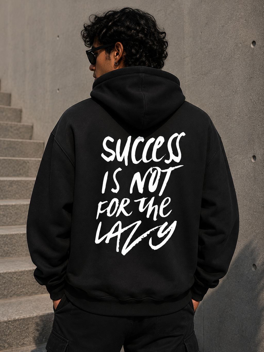 NO LAZY Success Mindset Oversized Hoodie