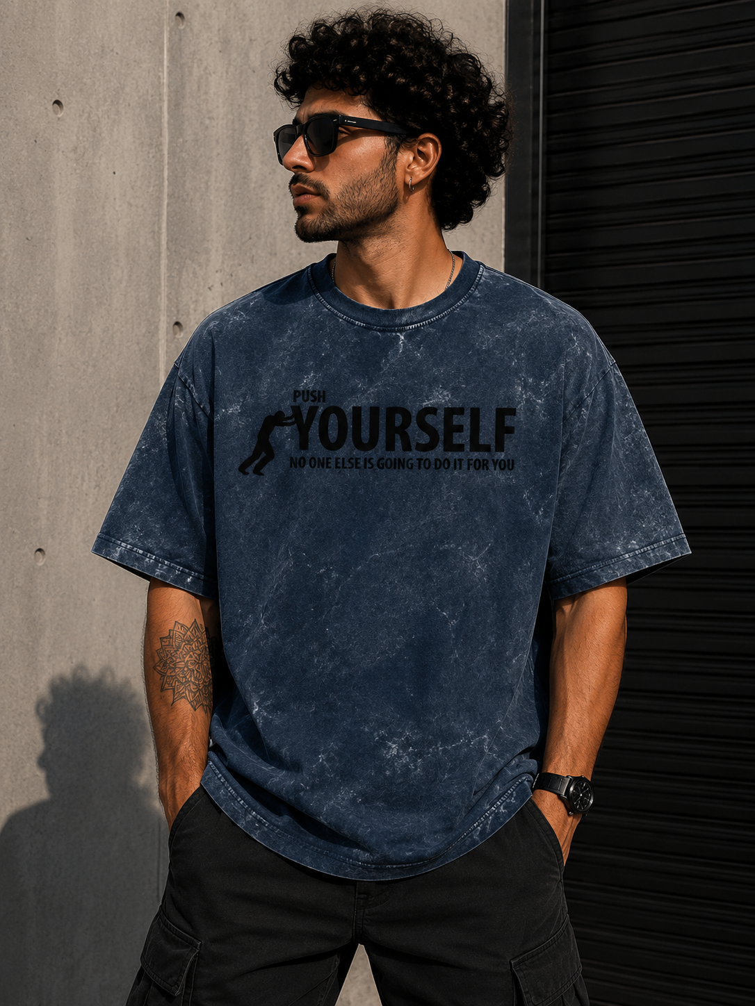 Acid Washed Oversized Tee | Q