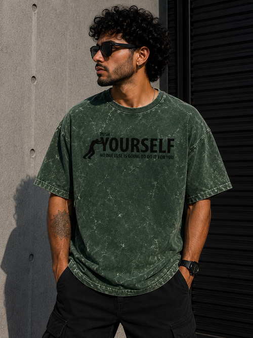Acid Washed Oversized Tee | Q