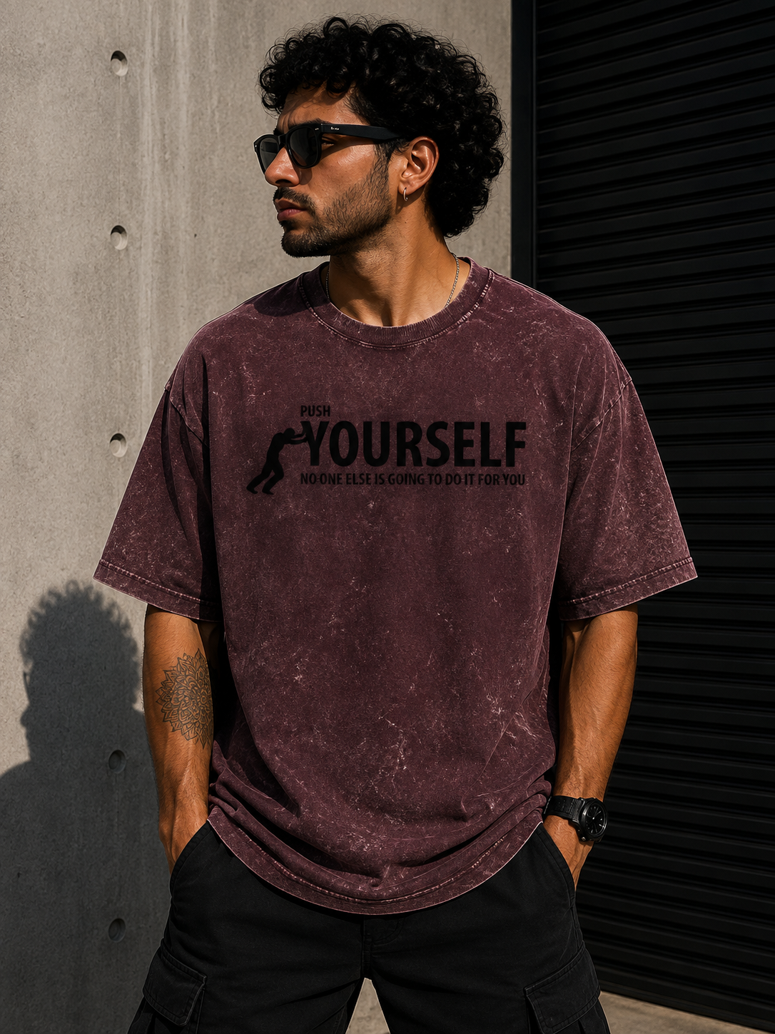 Acid Washed Oversized Tee | Q